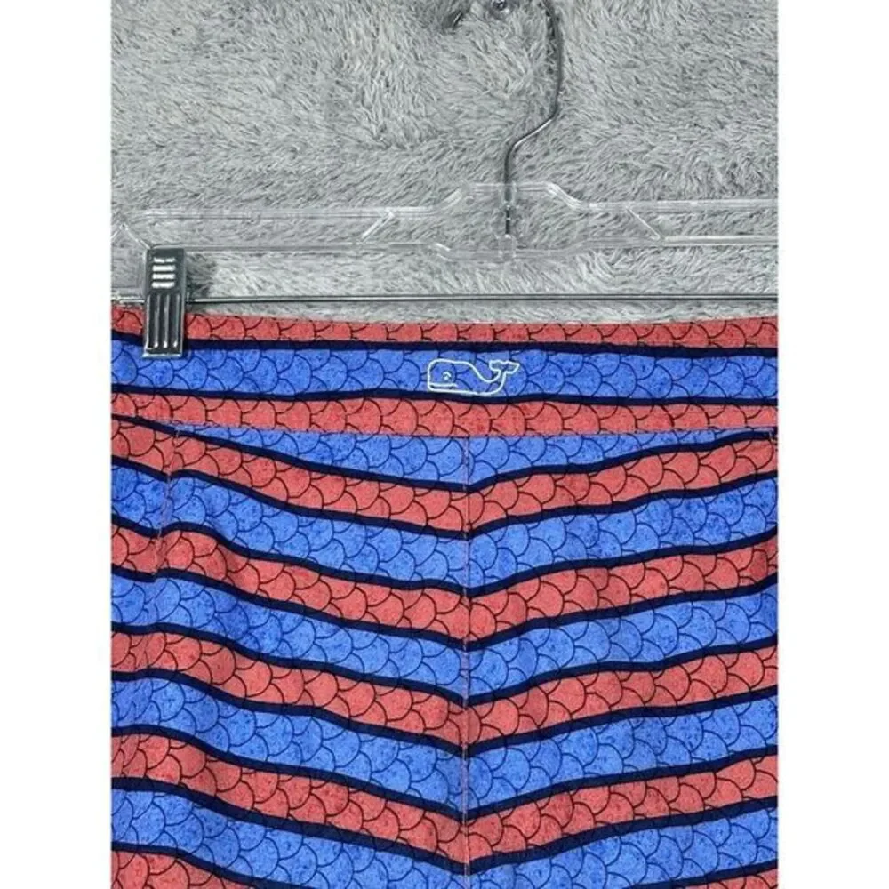 Vineyard Vines 1M0309‎ Men's Angler Stripe Jetty Red Swim Board Shorts Sz 38